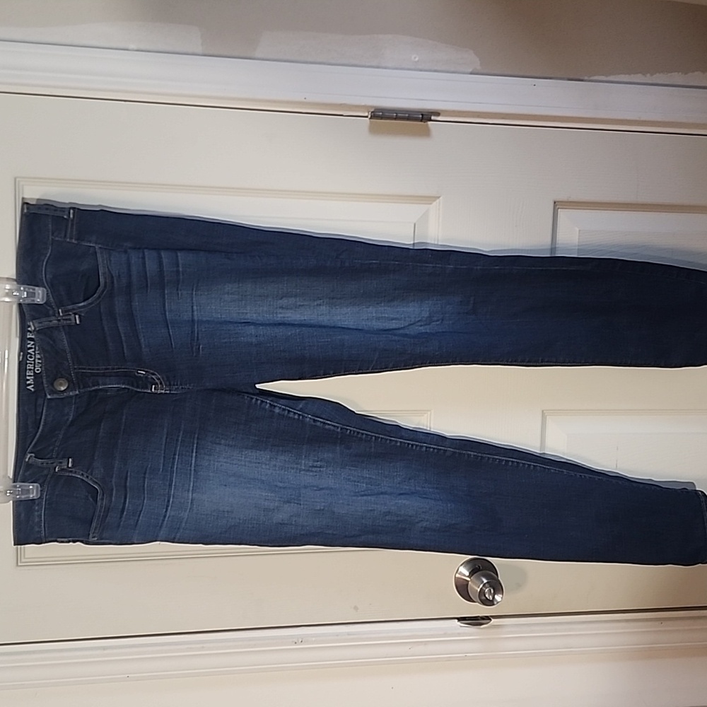 American Eagle Jegging Ankle Super Stretch Jeans Dark Wash Size 16 Long,  Nwot
